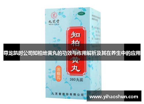尊龙凯时公司知柏地黄丸的功效与作用解析及其在养生中的应用