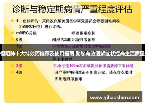 慢阻肺十大特效药推荐及使用指南 助您有效缓解症状提高生活质量